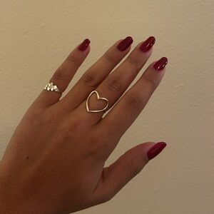 14KT SOLID GOLD Heart Ring